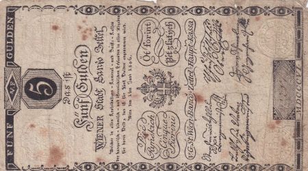 Autriche 5 Gulden - Banco Zettel -  01-01-1806