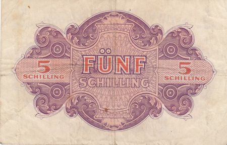 Autriche 5 Schillings - Rose et violet - 1944