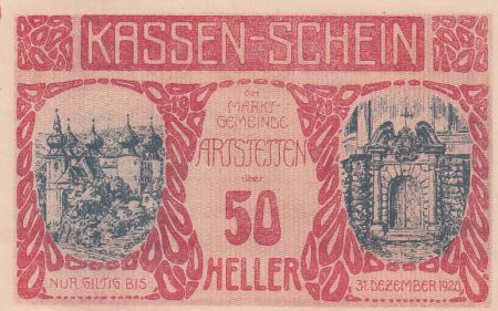 Autriche 50 Heller - Artstetten - 1920