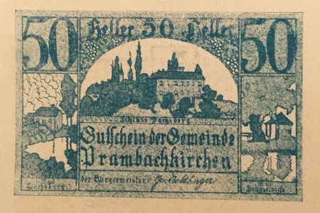 Autriche 50 Heller, Prambachkirchen - notgeld 1920 - SPL