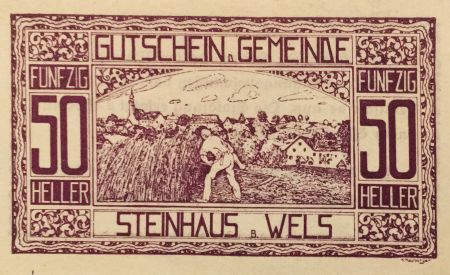 Autriche 50 Heller, Steinhaus - notgeld 1920 - NEUF