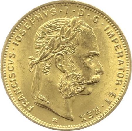 Autriche 8 Florins François Joseph I - Aigle 20 Francs Or - 1892
