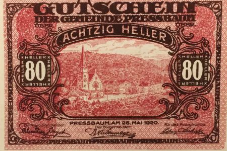 Autriche 80 Heller, Pressbaum - notgeld 1920 - P.NEUF