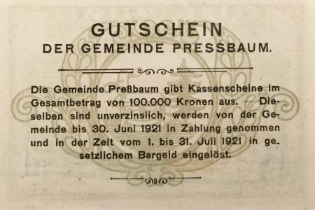 Autriche 80 Heller, Pressbaum - notgeld 1920 - P.NEUF