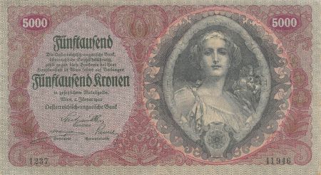 Autriche AUTRICHE - 5000 KRONEN 02/01/1922 - TTB+