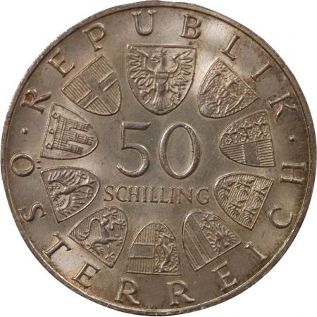 Autriche AUTRICHE  ANNIVERSAIRE DE LA REPUBLIQUE - 50 SCHILLING ARGENT 1968