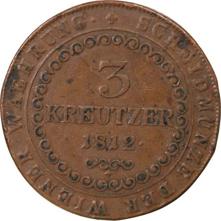 Autriche AUTRICHE  FRANÇOIS Ier - 3 KREUTZER 1812 B KREMNITZ