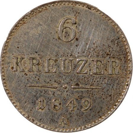 Autriche AUTRICHE  FRANÇOIS-JOSEPH Ier - 6 KREUZER 1849 A VIENNE