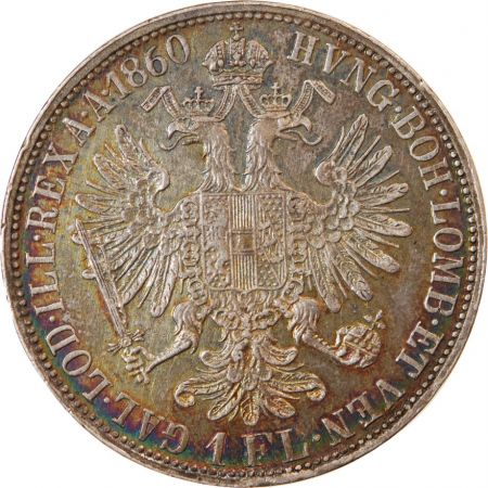 Autriche AUTRICHE  FRANZ JOSEPH Ier - FLORIN ARGENT 1860 A
