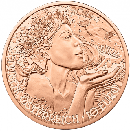 Autriche AUTRICHE 2022 - Le Langage des Fleurs - Le Pissenlit - 10 Euros Cuivre