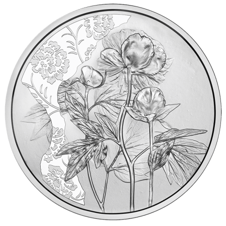 Autriche La Pivoine - 10 Euros Argent BU 2024  - Le Langage des Fleurs
