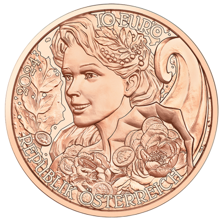 Autriche La Pivoine - 10 euros Cuivre 2024 - Le Langage des Fleurs