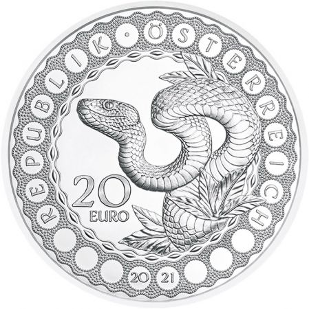 Autriche Le Serpent Créateur - 20 Euros Argent BE AUTRICHE 2021 - Eyes of the World