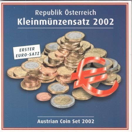 Autriche Série BU Euro 2002 - 8 Pièces - Arrivée de l\'Euro
