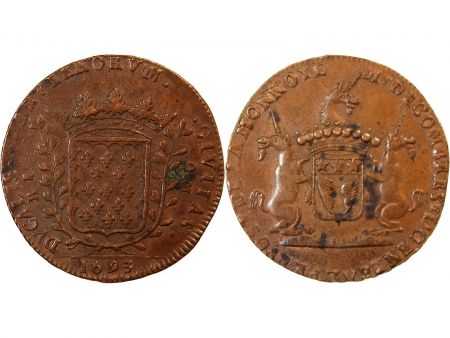 AUVERGNE  Prévôt de la monnaie de Riom  JETON cuivre 1693