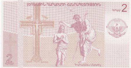 Azerbaidjan 2 Drahms - Haut Karabakh - 2004 - Jesus Christ - P.1