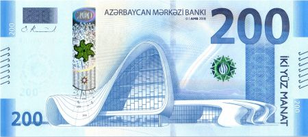 Azerbaidjan 200 Manat - Heydar Aliyev - Carte de l\'Azerbaïdjan - 2018 - P.37