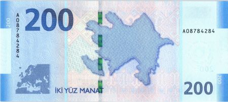 Azerbaidjan 200 Manat - Heydar Aliyev - Carte de l\'Azerbaïdjan - 2018 - P.37