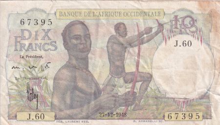 B A O 10 Francs - Chasseurs - 27-12-1948 - Série J.60 - P.37