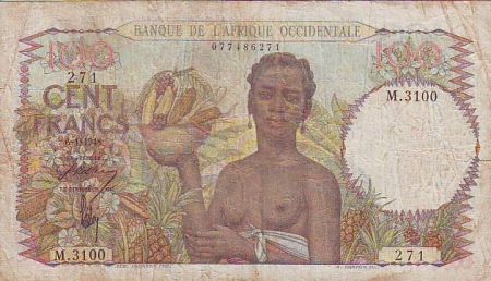 B A O 100 Francs Africaine, ananas - Famille