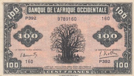 B A O 100 Francs Baobab - 14-12-1942 - SUP - P.31 - Série P392