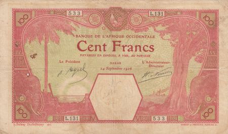 B A O 100 Francs Dakar - 24-09-1926 Série L.131