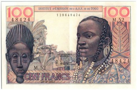 B A O 100 Francs Masque - 1957