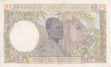 B A O 25 Francs - Femme, homme avec vache - 1943 - Série L.1703 - SUP - P.38