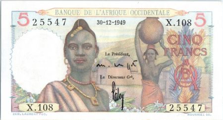 B A O 5 Francs Femmes - Pirogue - 1949