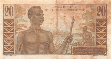 B A O AFRIQUE ÉQUATORIALE FRANCAISE - 20 FRANCS (1947) GENTIL - SÉRIE J.10