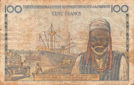 B A O AFRIQUE ÉQUATORIALE FRANCAISE ET CAMEROUN - 100 FRANCS FELIX EBOUE