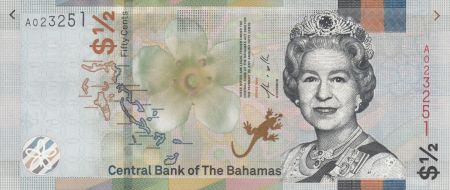 Bahamas 1/2 Dollar Elisabeth II - Scène de marché - 2019 - Neuf