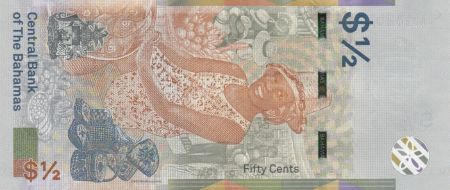 Bahamas 1/2 Dollar Elisabeth II - Scène de marché - 2019 - Neuf
