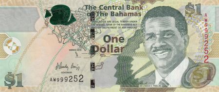 Bahamas 1 Dollar Lynden O Pindling - Fanfare - 2015