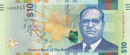 Bahamas 10 Dollars Sir Stafford Sands - Phare - 2016 - P.79 - Neuf