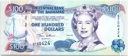 Bahamas 100 Dollars Elizabeth II - Voilier - 2000