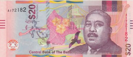 Bahamas 20 Dollars Milo B. Butler - Port, navires - 2018