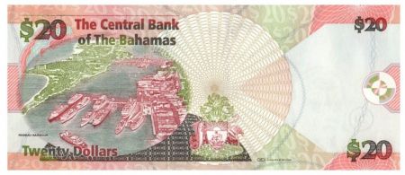 Bahamas 20 Dollars Milo B. Butler - Port, navires