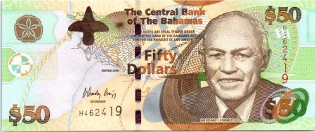 Bahamas 50 Dollars Sir Roland T Symonette - Banque central - 2006