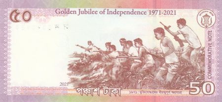 Bangladesh 50 Taka M. Rahman - 50 ans de l\'Independance - 2021 - Neuf