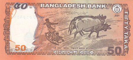 Bangladesh 50 Taka M. Rahman - 50 ans de l\'Independance - Agriculture 2021 - Neuf