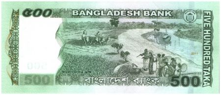 Bangladesh 500 Taka M. Rahman - Paysans, pêcheurs - 2011