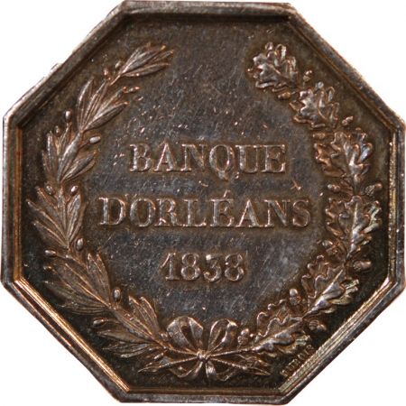 BANQUE D\'ORLEANS  LOUIS-PHILIPPE - JETON ARGENT poinçon Main (1845-1860)