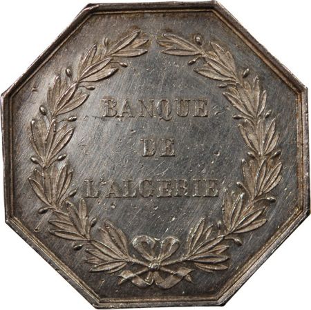 BANQUE DE L\'ALGERIE - JETON ARGENT poinçon Main (1845-1860)