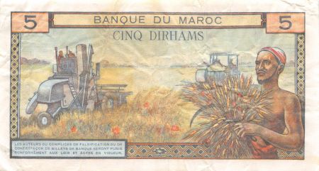 BANQUE DU MAROC - 5 FRANCS 1968