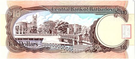 Barbade 10 Dollars, C.D. O\'Neal - Trafalgar Square - 1995