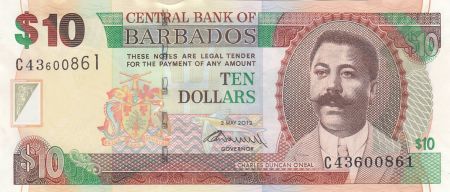 Barbade 10 Dollars C.D. O\'Neal - Trafalgar Square - 2012