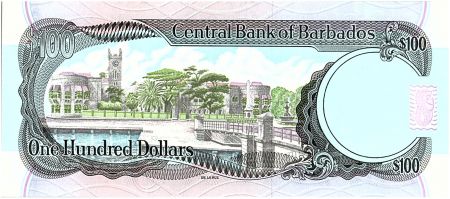 Barbade 100 Dollars, Sir Grantley Adams - Trafalgar square - 1989
