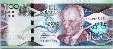 Barbade 100 Dollars Sir G.H. Adams - Trafalgar Square - 2016