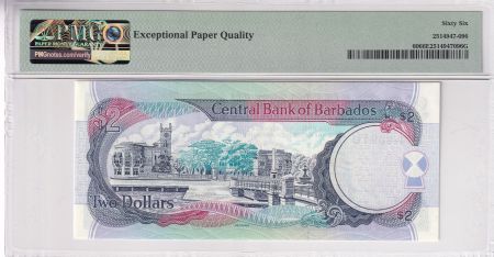 Barbade 2 Dollars - John R. Bovell - PMG 66 EPQ